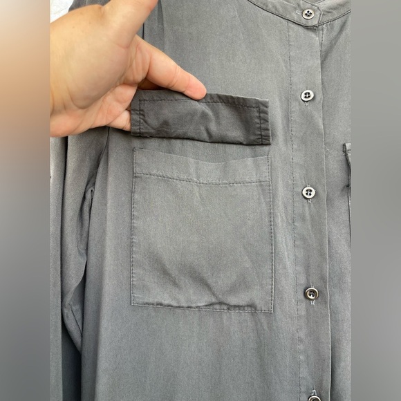 Suzy D London size small tencel  jumpsuit made in Italy pewter/gray - Picture 6 of 12